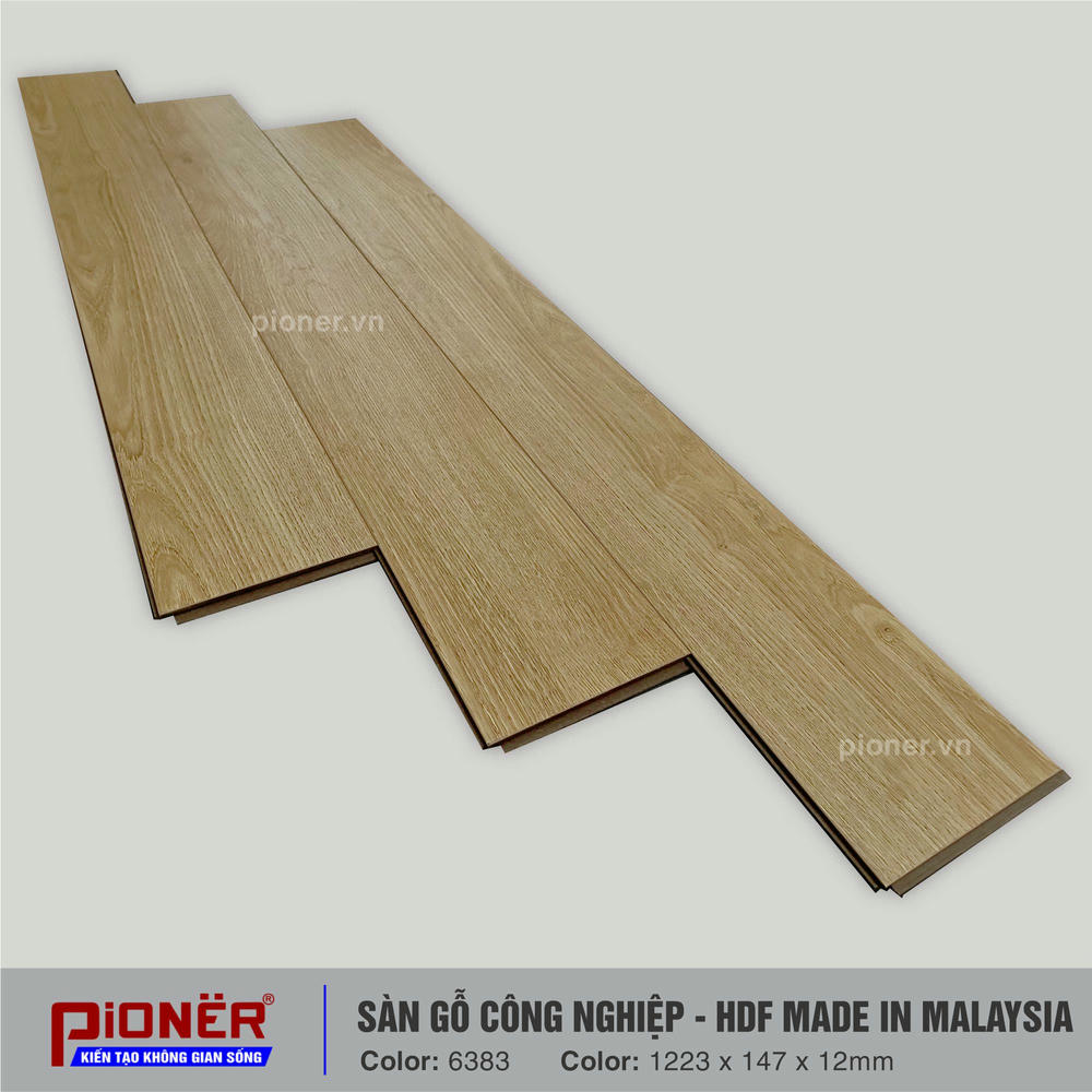 Sàn gỗ cốt HDF Malaysia Pioner 6383-1 Sàn gỗ cốt HDF Malaysia Pioner 6383-1
