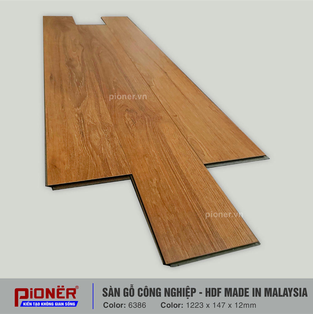 Sàn gỗ cốt HDF Malaysia Pioner 6386