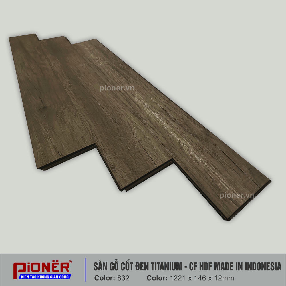 Sàn gỗ cốt đen Titanium Pioner 832-1 Sàn gỗ cốt đen Titanium Pioner 832-1