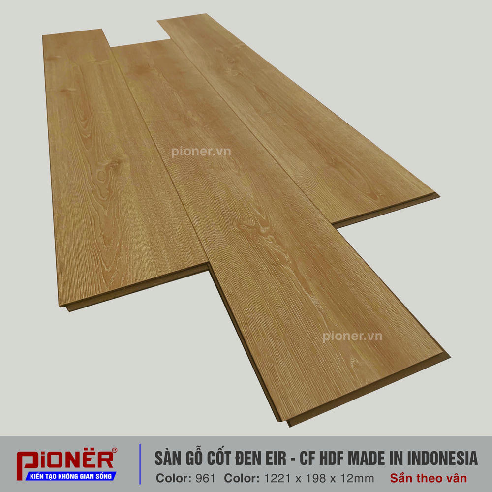 Sàn gỗ cốt đen sần theo vân Pioner 961