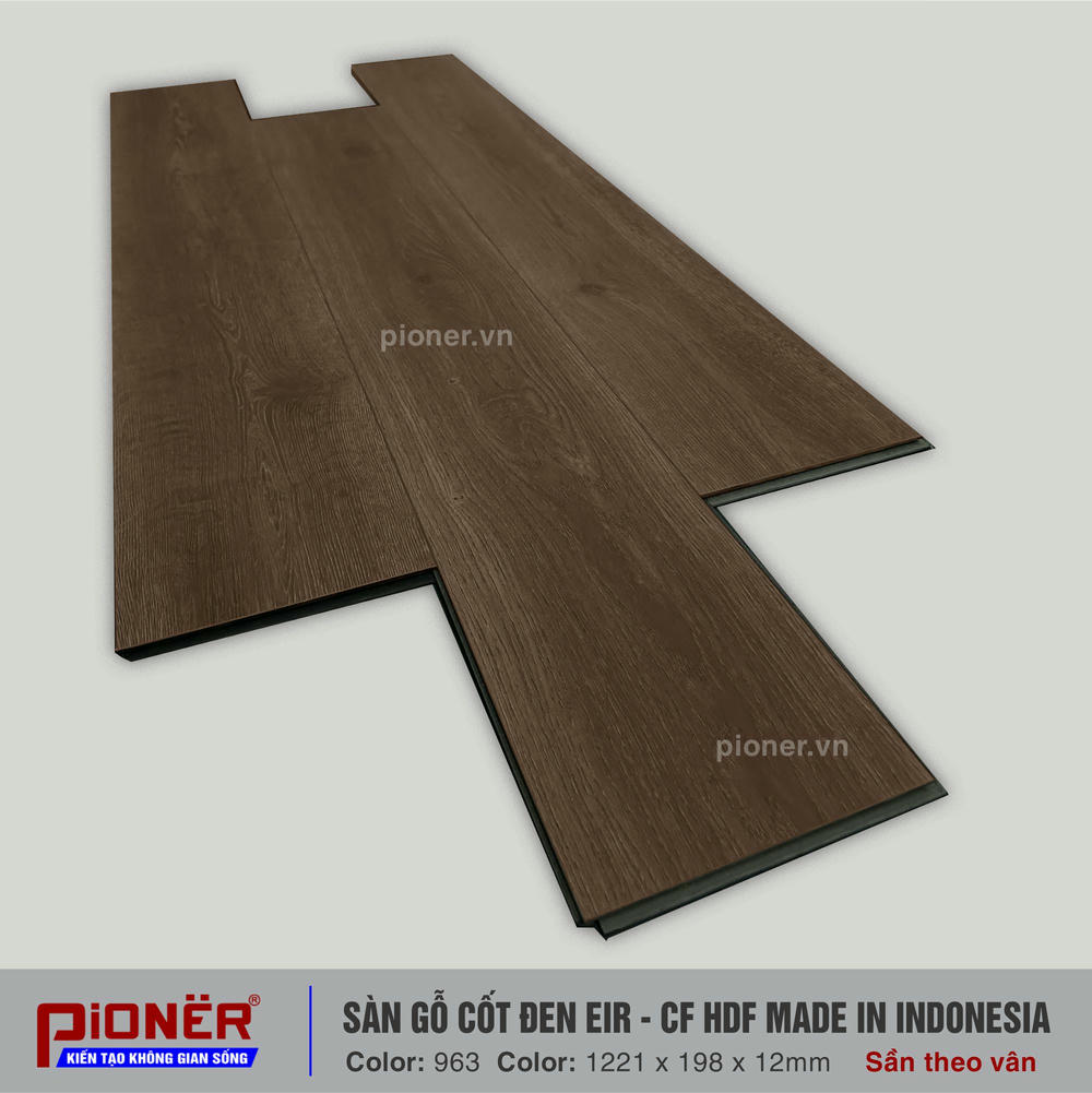 Sàn gỗ cốt đen sần theo vân Pioner 963