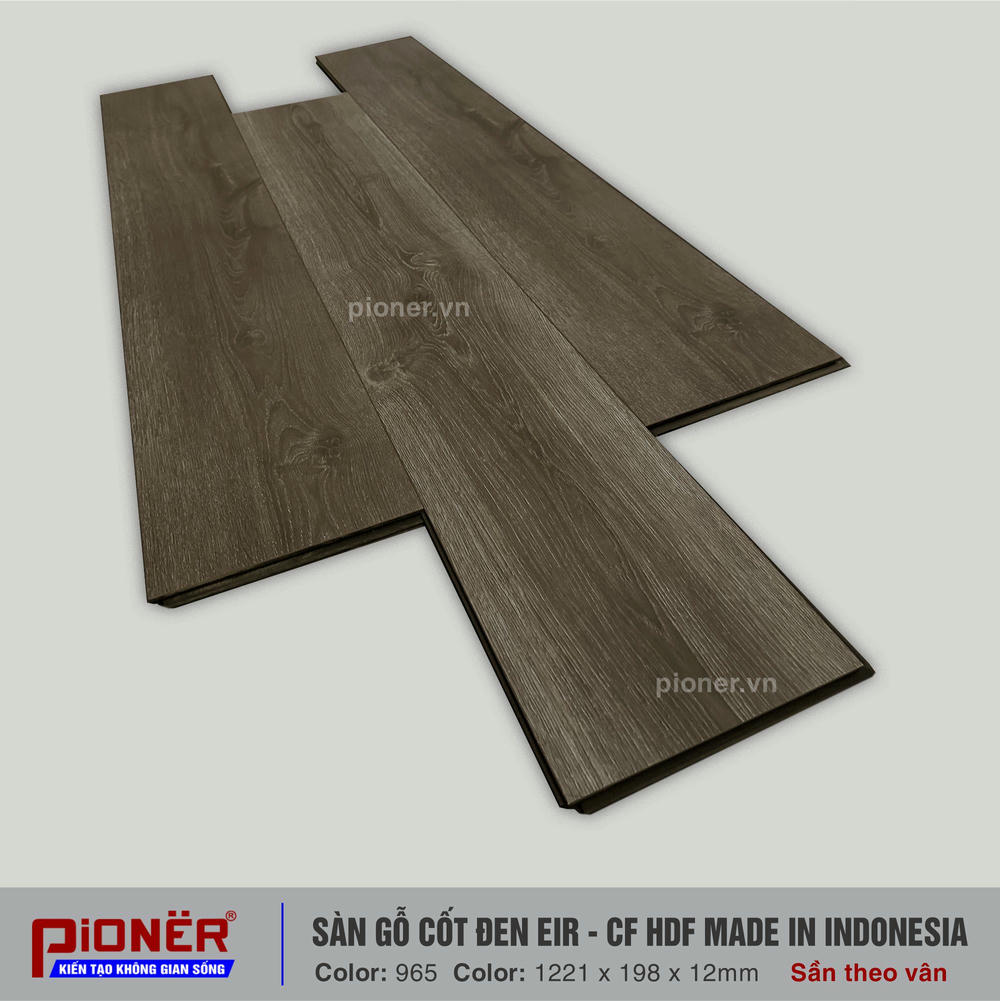 Sàn gỗ cốt đen sần theo vân Pioner 965