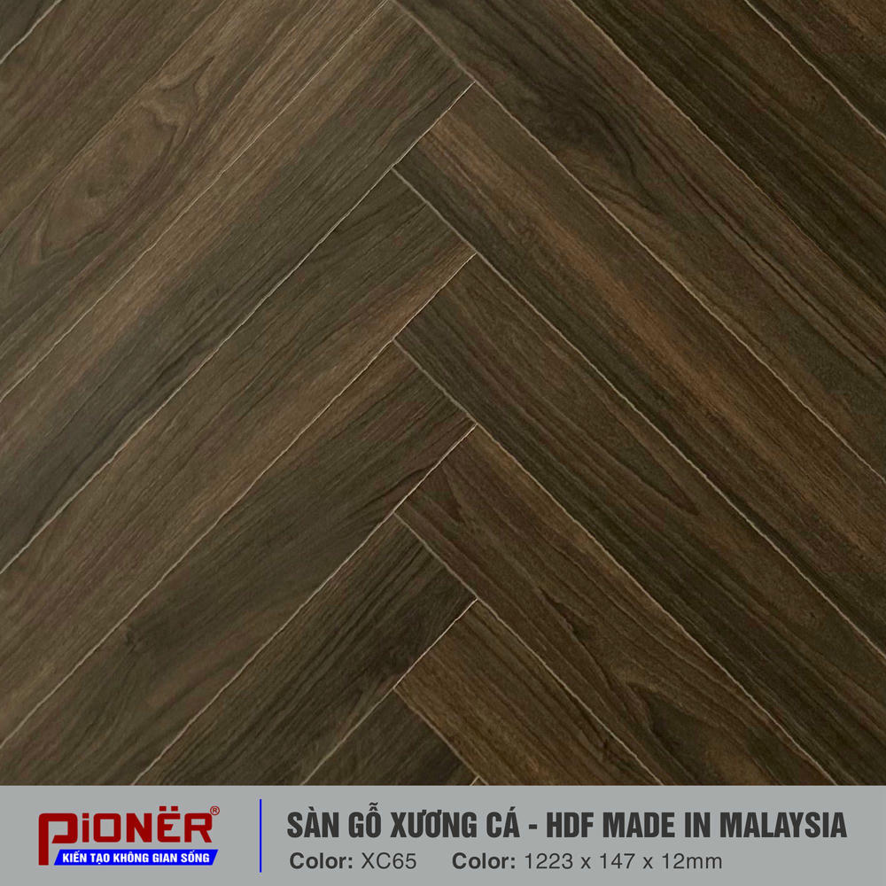 Sàn gỗ xương cá HDF Malaysia Pioner XC65-1 Sàn gỗ xương cá HDF Malaysia Pioner XC65-1