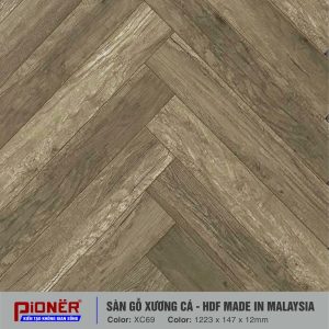 Sàn gỗ xương cá HDF Malaysia Pioner XC69-1