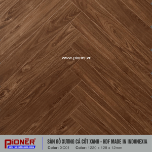 Sàn gỗ xương cá cốt xanh Pioner XC01-2
