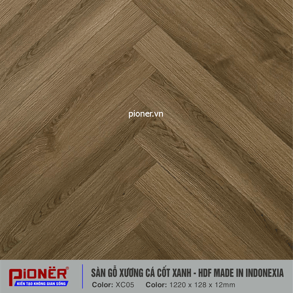 Sàn gỗ xương cá cốt xanh Pioner XC05-2