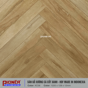 Sàn gỗ xương cá cốt xanh Pioner XC06-2